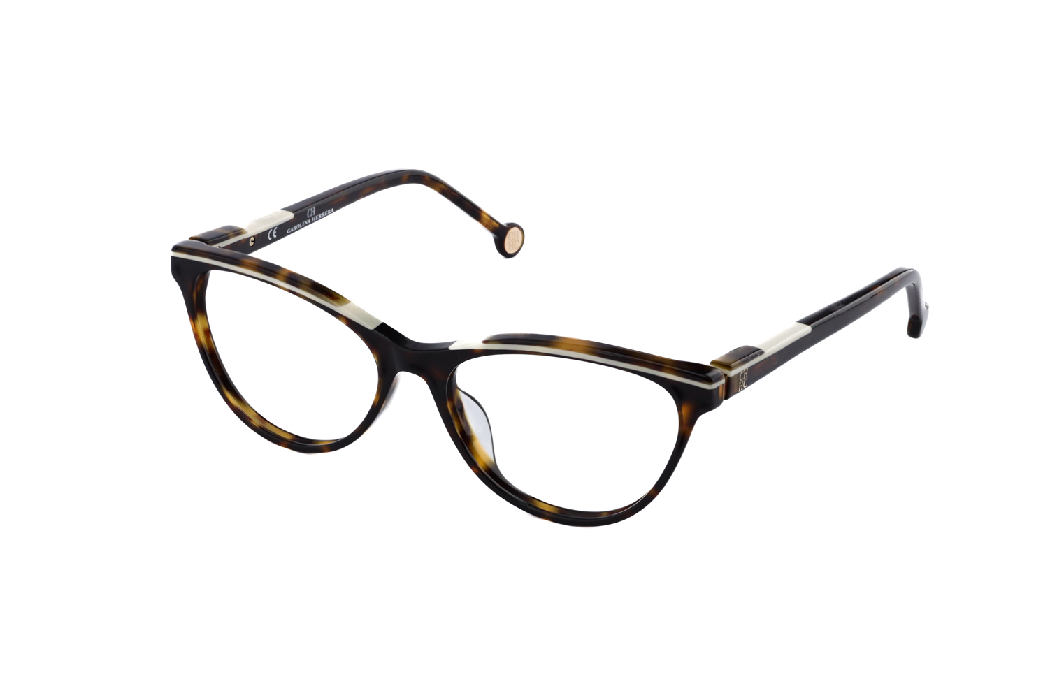 Carolina Herrera Ladies Shine Tortoise Glasses Frames - Execuspecs