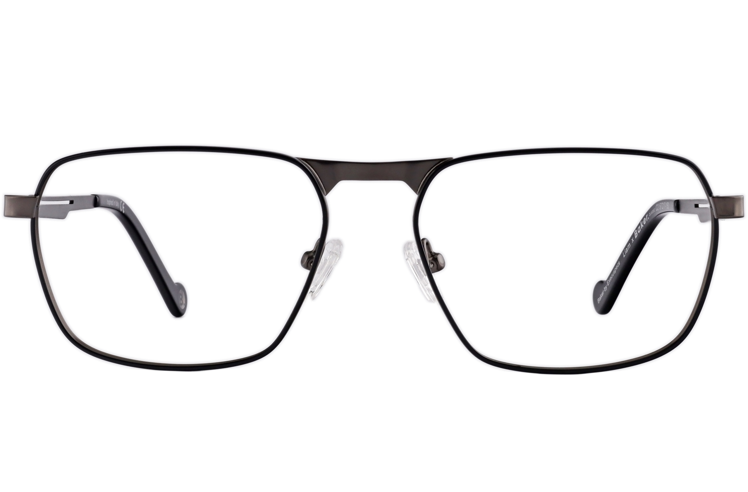 Baker Mens Shine Black Glasses Frames - Execuspecs